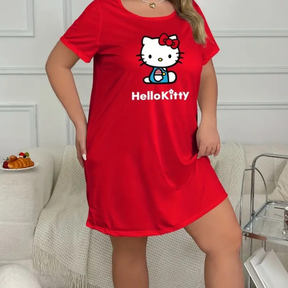Hello Kitty Red Short Sleeve Nightshirt - Picture 4 of 6